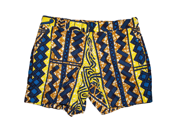 Yellow and Blue Zigzag Shorts